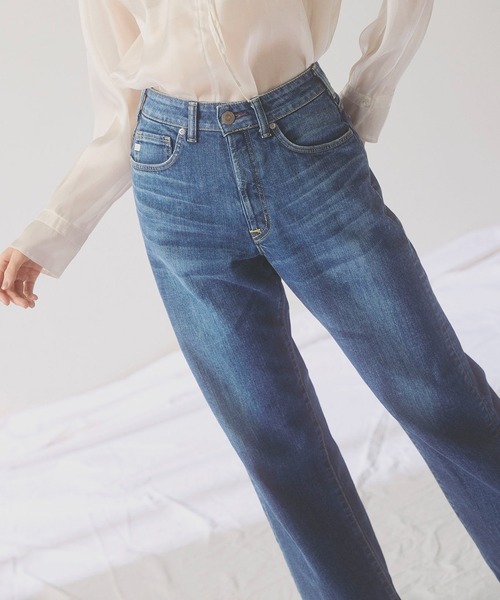 SOMETHING(サムシング)の「SOMETHING ELSA NOUVEAU LOOSE STRAIGHT/ルーズストレートデニムパンツ(デニムパンツ・レディース・ライトインディゴブルー/ブルー・X-SMALL/SMALL/MEDIUM/LARGE)」の5枚目の写真