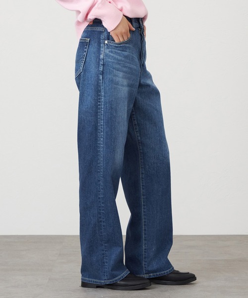 SOMETHING(サムシング)の「SOMETHING ELSA NOUVEAU LOOSE STRAIGHT/ルーズストレートデニムパンツ(デニムパンツ・レディース・ライトインディゴブルー/ブルー・X-SMALL/SMALL/MEDIUM/LARGE)」の22枚目の写真