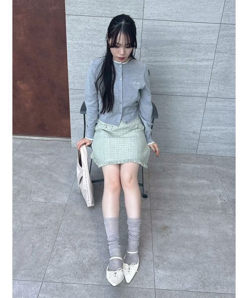 LILY BROWN（リリーブラウン）の「ツイードミニスカート（スカート・レディース・ミント/ホワイト/レッド・0/1）」の15枚目の写真