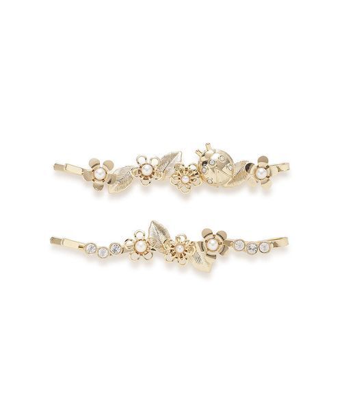 FURFUR（ファーファー）の「フラワーモチーフヘアピンセット（その他ヘアアクセサリー・レディース・マルチ/ゴールド・F）」の2枚目の写真