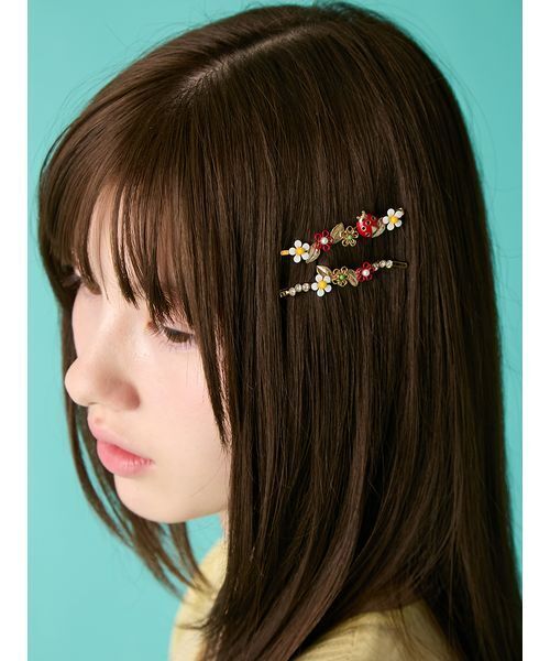 FURFUR（ファーファー）の「フラワーモチーフヘアピンセット（その他ヘアアクセサリー・レディース・マルチ/ゴールド・F）」の16枚目の写真