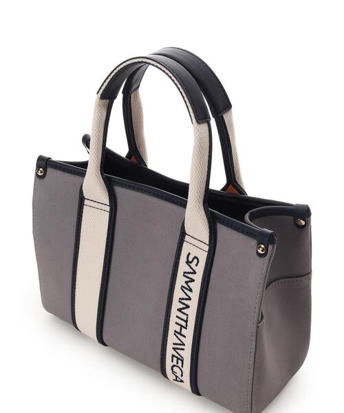 SAMANTHAVEGA(サマンサベガ)の「新色ロゴテープキャンバスハンドバッグ(小)(ハンドバッグ・レディース・グレー/ブラック/オフホワイト・FREE)」の11枚目の写真