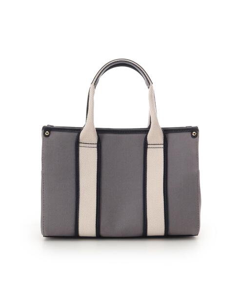 SAMANTHAVEGA(サマンサベガ)の「新色ロゴテープキャンバスハンドバッグ(小)(ハンドバッグ・レディース・グレー/ブラック/オフホワイト・FREE)」の13枚目の写真