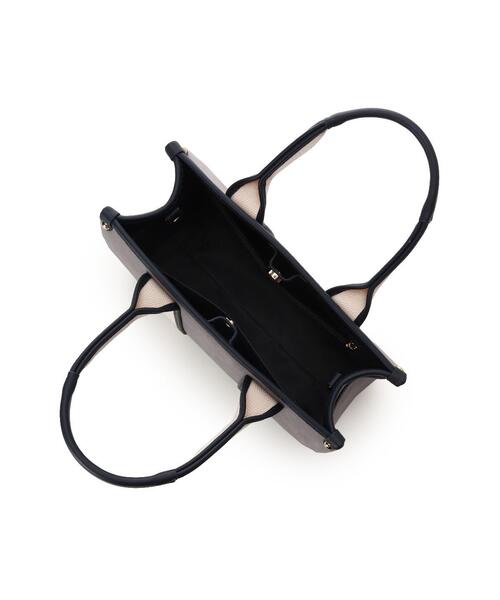 SAMANTHAVEGA(サマンサベガ)の「新色ロゴテープキャンバスハンドバッグ(小)(ハンドバッグ・レディース・グレー/ブラック/オフホワイト・FREE)」の14枚目の写真