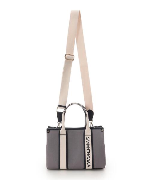 SAMANTHAVEGA(サマンサベガ)の「新色ロゴテープキャンバスハンドバッグ(小)(ハンドバッグ・レディース・グレー/ブラック/オフホワイト・FREE)」の15枚目の写真