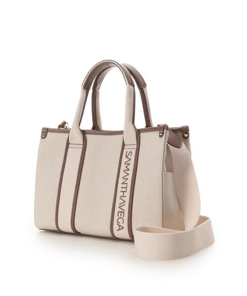 SAMANTHAVEGA(サマンサベガ)の「新色ロゴテープキャンバスハンドバッグ(小)(ハンドバッグ・レディース・グレー/ブラック/オフホワイト・FREE)」の16枚目の写真