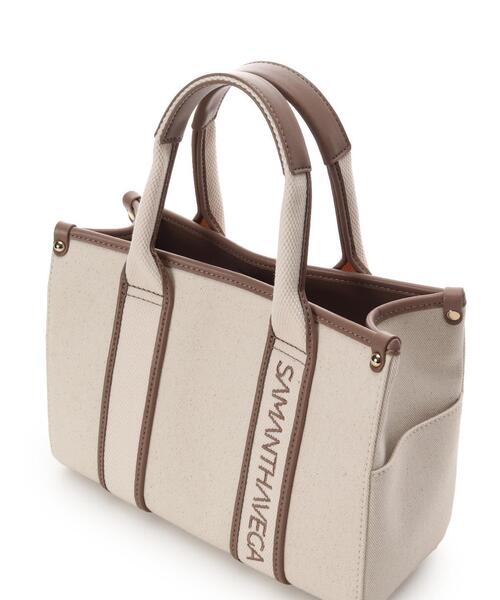 SAMANTHAVEGA(サマンサベガ)の「新色ロゴテープキャンバスハンドバッグ(小)(ハンドバッグ・レディース・グレー/ブラック/オフホワイト・FREE)」の17枚目の写真