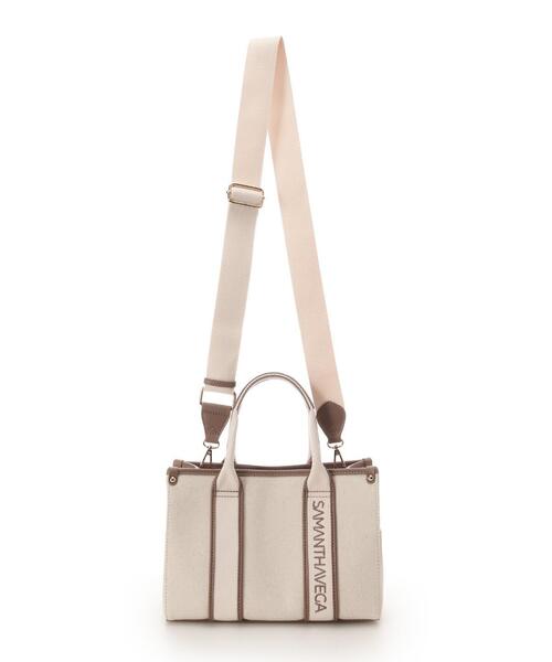 SAMANTHAVEGA(サマンサベガ)の「新色ロゴテープキャンバスハンドバッグ(小)(ハンドバッグ・レディース・グレー/ブラック/オフホワイト・FREE)」の21枚目の写真
