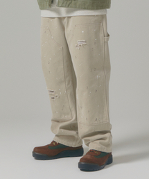 WASHED DOUBLE KNEE WORK PANTS beige