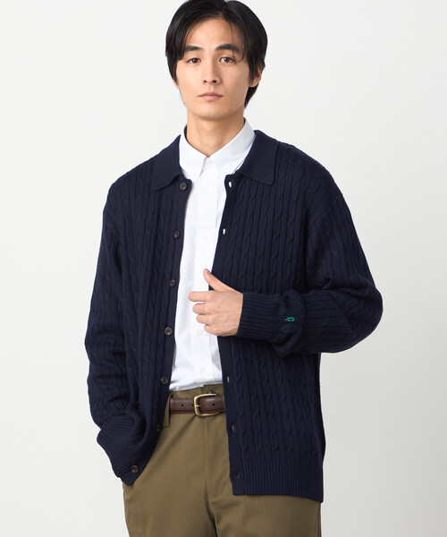 COMME CA ISM(コムサイズム)の「ケーブル柄 カーディガン(カーディガン/ボレロ・メンズ・ネイビー/グリーン/オフホワイト・LARGE/MEDIUM)」の6枚目の写真