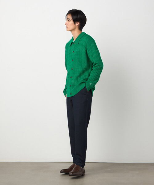 COMME CA ISM(コムサイズム)の「ケーブル柄 カーディガン(カーディガン/ボレロ・メンズ・ネイビー/グリーン/オフホワイト・LARGE/MEDIUM)」の7枚目の写真