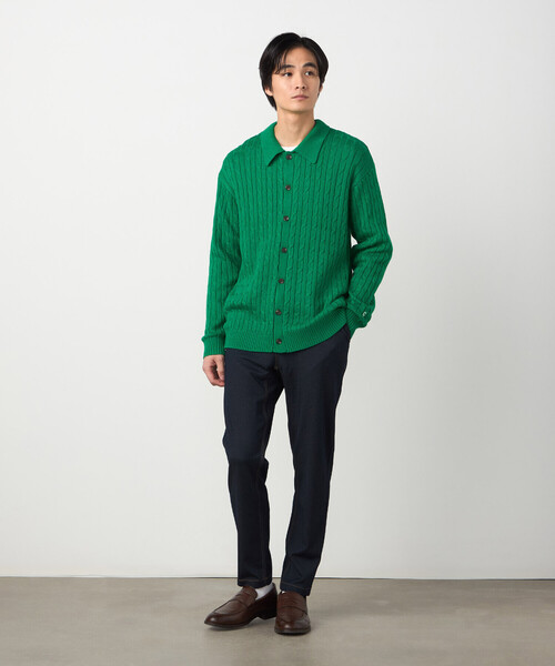 COMME CA ISM(コムサイズム)の「ケーブル柄 カーディガン(カーディガン/ボレロ・メンズ・ネイビー/グリーン/オフホワイト・LARGE/MEDIUM)」の8枚目の写真