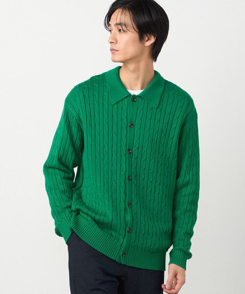 COMME CA ISM(コムサイズム)の「ケーブル柄 カーディガン(カーディガン/ボレロ・メンズ・ネイビー/グリーン/オフホワイト・LARGE/MEDIUM)」の10枚目の写真