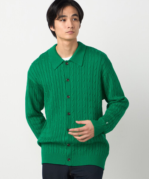 COMME CA ISM(コムサイズム)の「ケーブル柄 カーディガン(カーディガン/ボレロ・メンズ・ネイビー/グリーン/オフホワイト・LARGE/MEDIUM)」の11枚目の写真