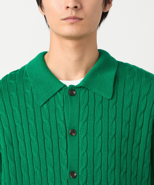COMME CA ISM(コムサイズム)の「ケーブル柄 カーディガン(カーディガン/ボレロ・メンズ・ネイビー/グリーン/オフホワイト・LARGE/MEDIUM)」の15枚目の写真