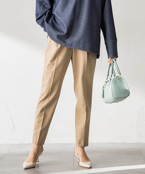 LAUTREAMONT（ロートレアモン）の「【WEB限定】美シルエット裏起毛ストレッチパンツ≪13号あり/毛玉防止≫（その他パンツ・レディース・ブラック/キャメル/ボルドー/チャコールグレー・7号/9号/11号）」の3枚目の写真