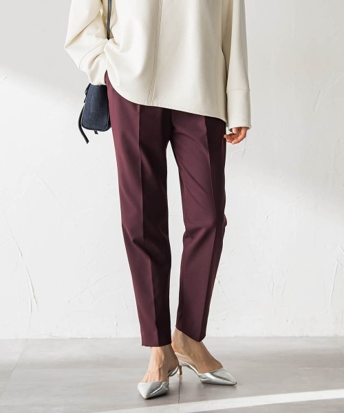 LAUTREAMONT（ロートレアモン）の「【WEB限定】美シルエット裏起毛ストレッチパンツ≪13号あり/毛玉防止≫（その他パンツ・レディース・ブラック/キャメル/ボルドー/チャコールグレー・7号/9号/11号）」の4枚目の写真