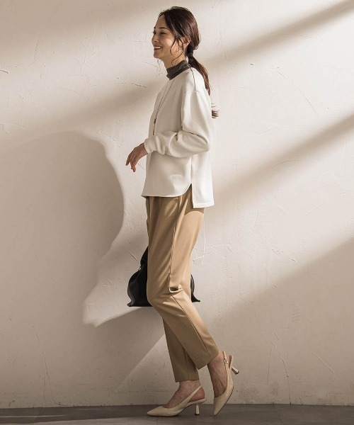 LAUTREAMONT（ロートレアモン）の「【WEB限定】美シルエット裏起毛ストレッチパンツ≪13号あり/毛玉防止≫（その他パンツ・レディース・ブラック/キャメル/ボルドー/チャコールグレー・7号/9号/11号）」の9枚目の写真