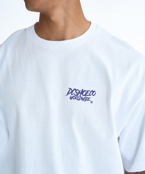DC(ディーシー)の「DC/ディーシー 半袖 Tシャツ ロゴ バックプリント DST261026(Tシャツ/カットソー・メンズ・ホワイト×ブルー/スミクロ/ブラック×ベージュ・XL/M/L/2XL)」の6枚目の写真