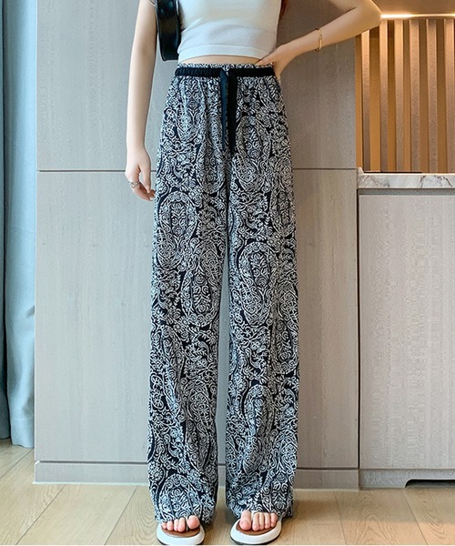 NANEA（ナネア）の「ペイズリー柄イージーパンツ（その他パンツ・レディース・ホワイト/ブラック・LARGE/MEDIUM/SMALL）」の10枚目の写真