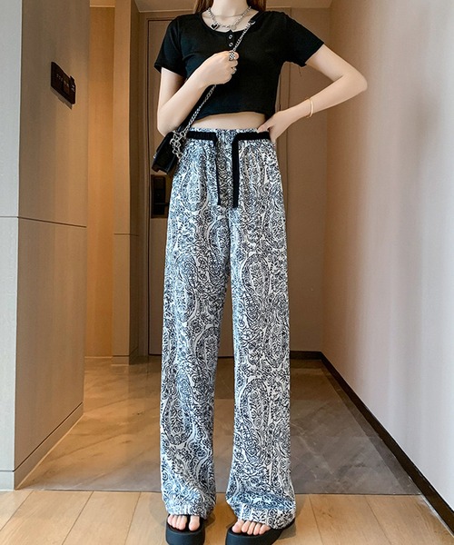 NANEA（ナネア）の「ペイズリー柄イージーパンツ（その他パンツ・レディース・ホワイト/ブラック・LARGE/MEDIUM/SMALL）」の18枚目の写真