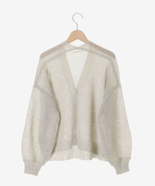 le.coeur blanc（ルクールブラン）の「ペーパーヤーンVネックカーディガン（カーディガン/ボレロ・レディース・ブラック/ベージュ/オフホワイト/ブルー・38）」の12枚目の写真