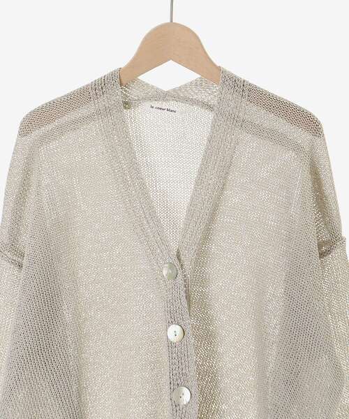 le.coeur blanc（ルクールブラン）の「ペーパーヤーンVネックカーディガン（カーディガン/ボレロ・レディース・ブラック/ベージュ/オフホワイト/ブルー・38）」の13枚目の写真