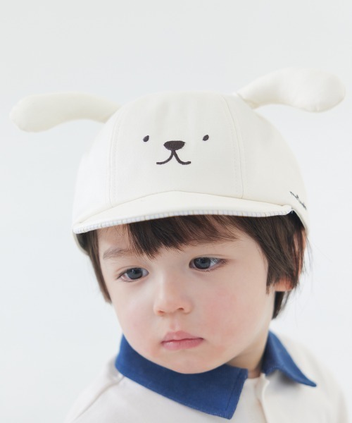 moimoln（モイモルン）の「イヌ耳付きキャップ・帽子（キャップ・キッズ・アイボリー・48cm/52cm/50cm/46cm）」の9枚目の写真