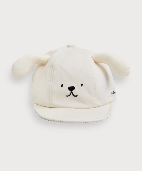 moimoln（モイモルン）の「イヌ耳付きキャップ・帽子（キャップ・キッズ・アイボリー・48cm/52cm/50cm/46cm）」の2枚目の写真