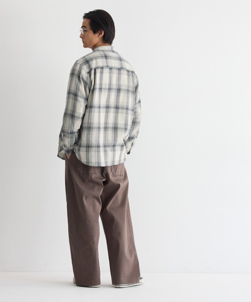 coca（coca）（コカ）の「オンブレチェック長袖シャツ（シャツ/ブラウス・メンズ・ネイビー/アイボリー・L/XL/M）」の5枚目の写真