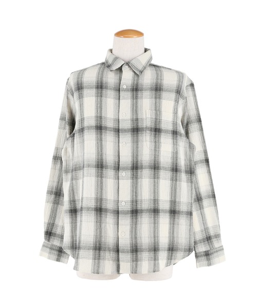 coca（coca）（コカ）の「オンブレチェック長袖シャツ（シャツ/ブラウス・メンズ・ネイビー/アイボリー・L/XL/M）」の19枚目の写真