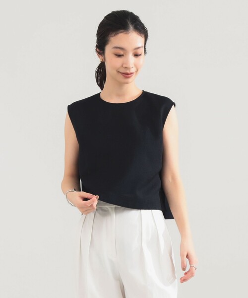 Demi-Luxe BEAMS(デミルクス ビームス)の「AK+1 / クロップド ブラウス(シャツ/ブラウス・レディース・ネイビー/ベージュ・ONE SIZE)」の12枚目の写真