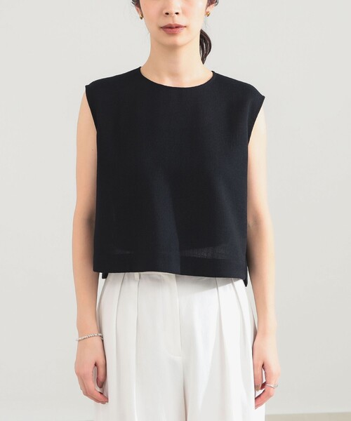 Demi-Luxe BEAMS(デミルクス ビームス)の「AK+1 / クロップド ブラウス(シャツ/ブラウス・レディース・ネイビー/ベージュ・ONE SIZE)」の13枚目の写真