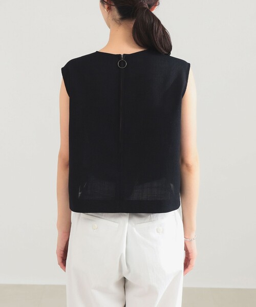 Demi-Luxe BEAMS(デミルクス ビームス)の「AK+1 / クロップド ブラウス(シャツ/ブラウス・レディース・ネイビー/ベージュ・ONE SIZE)」の15枚目の写真