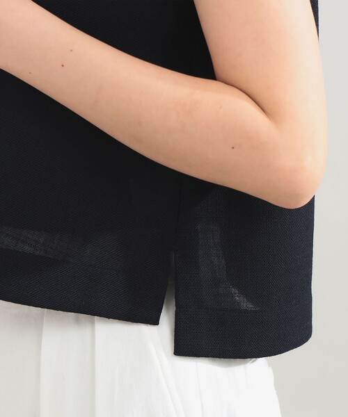 Demi-Luxe BEAMS(デミルクス ビームス)の「AK+1 / クロップド ブラウス(シャツ/ブラウス・レディース・ネイビー/ベージュ・ONE SIZE)」の19枚目の写真