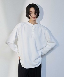 milli de l'air ワッフルヘンリーネックプルオーバー