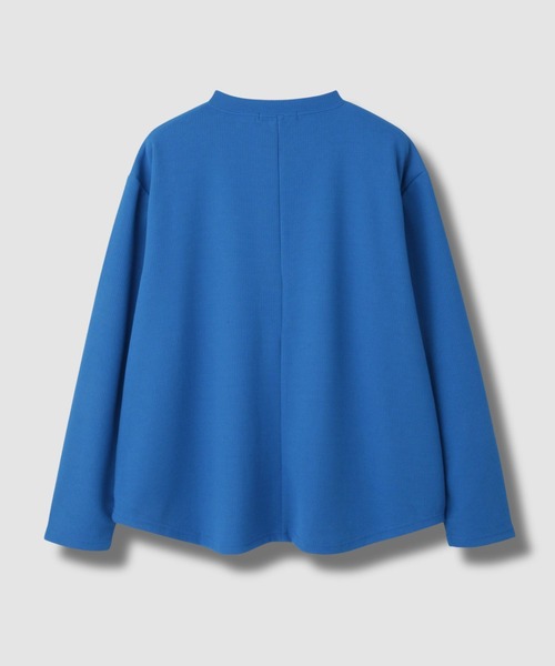Mac-House(マックハウス)の「milli de l'air ワッフルヘンリーネックプルオーバー(Tシャツ/カットソー・レディース・グレー/ホワイト/ネイビー・M)」の7枚目の写真