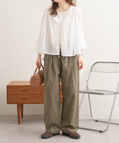 GEVACO（ゲバコ）の「【GEVACO】L字ポケットテーパードパンツ/ユニセックス（その他パンツ・レディース・カーキ/ベージュ・MEDIUM/SMALL/LARGE）」の14枚目の写真