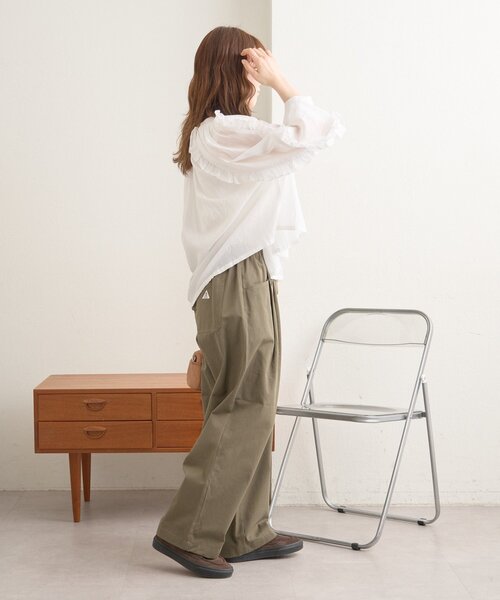 GEVACO（ゲバコ）の「【GEVACO】L字ポケットテーパードパンツ/ユニセックス（その他パンツ・レディース・カーキ/ベージュ・MEDIUM/SMALL/LARGE）」の12枚目の写真