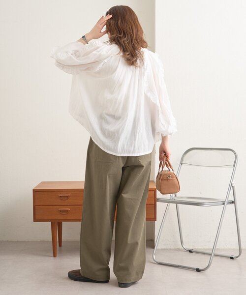 GEVACO（ゲバコ）の「【GEVACO】L字ポケットテーパードパンツ/ユニセックス（その他パンツ・レディース・カーキ/ベージュ・MEDIUM/SMALL/LARGE）」の11枚目の写真