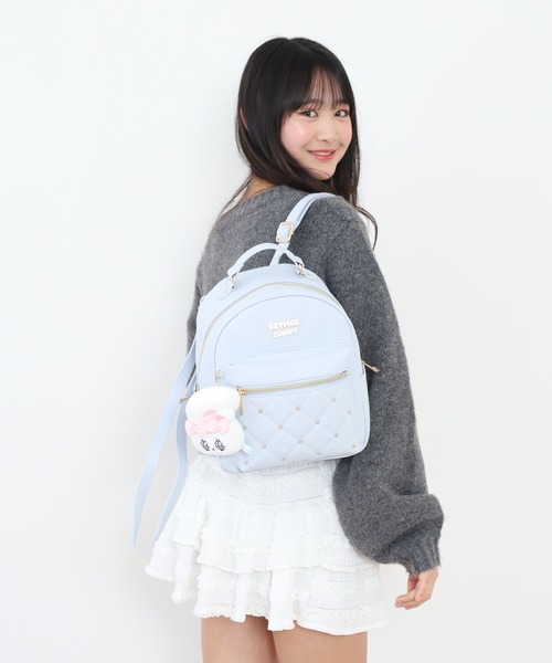 FUNALIVE(ファンアライブ)の「RBエスターバニー合皮ぬい付ミニD(L)(バックパック/リュック・レディース・ブラック/ピンク/ブルー・FREE)」の2枚目の写真