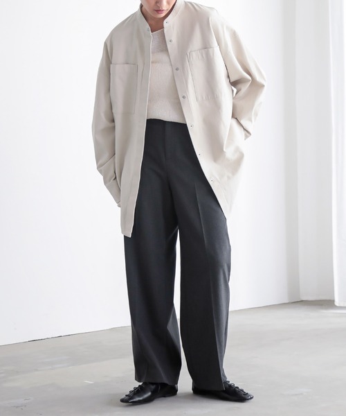 for/c(フォーシー)の「なめらかツイルシャツアウター【サスティナブル】(シャツ/ブラウス・レディース・ブラック/ライトベージュ・L/M)」の17枚目の写真
