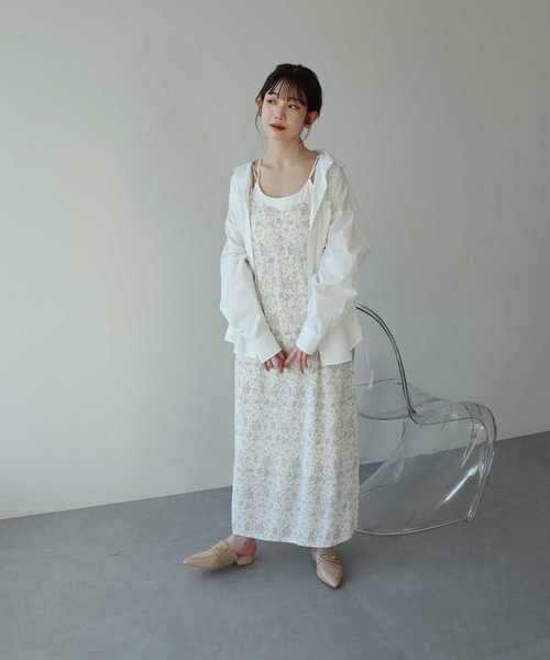 earth music&ecology(アースミュージックアンドエコロジー)の「バックツイストオーバーシャツ(シャツ/ブラウス・レディース・サックスブルー/ライトピンク/ミント/ライトイエロー/オフホワイト・FREE)」の6枚目の写真