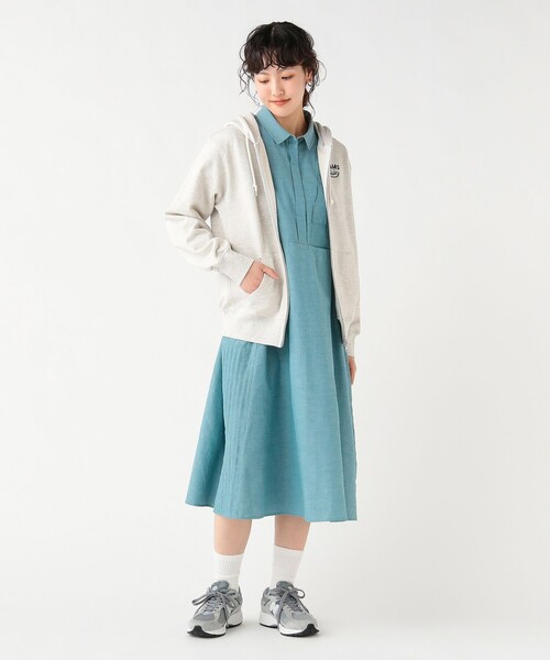 BEAMS HEART(ビームスハート)の「脇ピンタック シャツワンピース(ワンピース・レディース・ダークグリーン/ライトブルー/ブラック・FREE)」の19枚目の写真