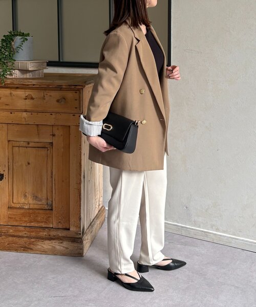 Thevon（ゼボン）の「ラインカットテーパードパンツ（その他パンツ・レディース・ブラウン/チャコールグレー/アイボリー/ブラック・FREE）」の12枚目の写真