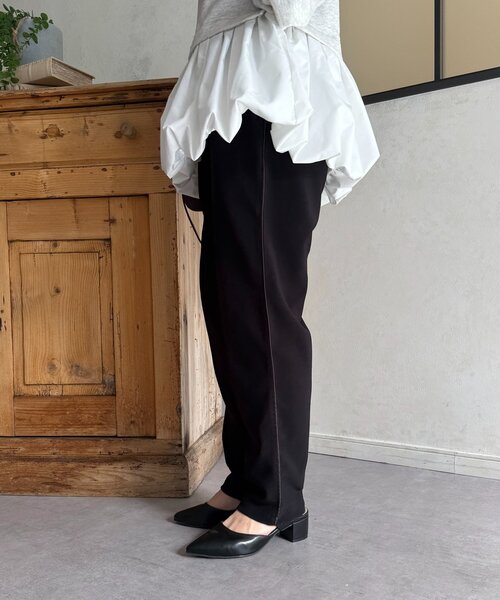 Thevon（ゼボン）の「ラインカットテーパードパンツ（その他パンツ・レディース・ブラウン/チャコールグレー/アイボリー/ブラック・FREE）」の14枚目の写真
