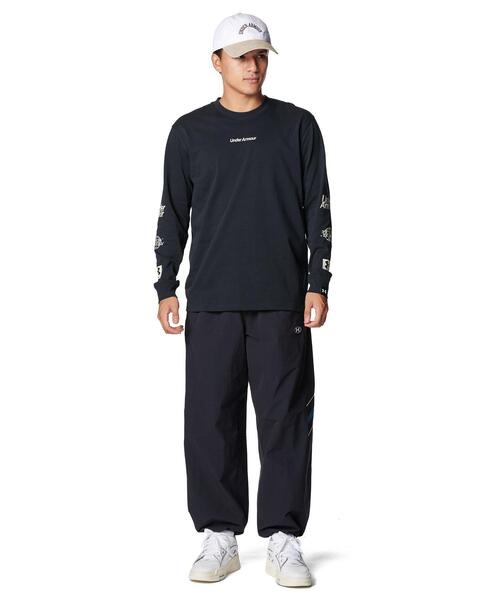 UNDER ARMOUR(アンダーアーマー)の「UAヘビーウエイト グラフィック ロングスリーブ Tシャツ(ライフスタイル/メンズ)(Tシャツ/カットソー・メンズ・ブラック・L/XL/3XL/M/S/2XL)」の3枚目の写真