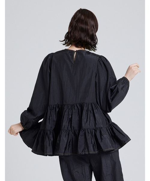 Little sunny bite(リトルサニーバイト)の「【RES】【Little sunny bite 】Nylon frill dress(ワンピース・レディース・ブラック/オレンジ/グリーン・SMALL)」の5枚目の写真