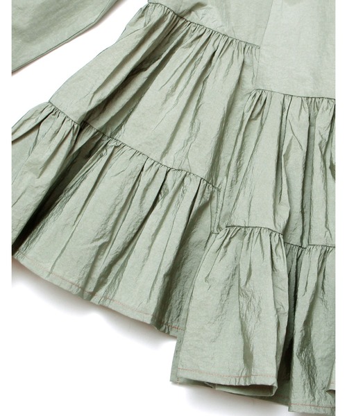 Little sunny bite(リトルサニーバイト)の「【RES】【Little sunny bite 】Nylon frill dress(ワンピース・レディース・ブラック/オレンジ/グリーン・SMALL)」の15枚目の写真