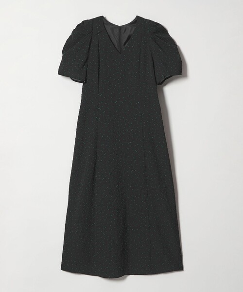 EMMEL REFINES（エメルリファインズ）の「＜EMMEL REFINES＞EM ドットプリント タックギャザースリーブ ワンピース（ワンピース・レディース・ブラック/ライトブルー・S/M）」の2枚目の写真